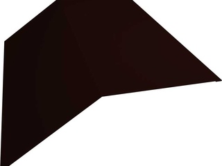 Планка конька плоского 190х190 0,5 GreenCoat Pural BT, matt RR 32 темно-коричневый (RAL 8019 серо-коричневый) 0 - в «Монолит-Металлопрокат».
