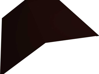 Планка конька плоского 190х190 0,5 Satin с пленкой RR 32 темно-коричневый