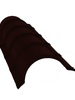 Планка конька полукруглого 0,5 GreenCoat Pural BT, matt RR 32 темно-коричневый (RAL 8019 серо-коричневый) - в «Монолит-Металлопрокат».