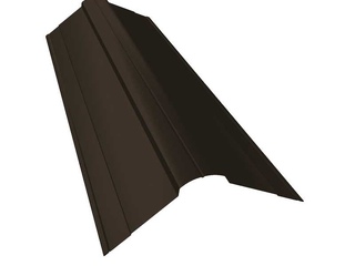 Планка конька фигурного 100x100 0,45 Drap RR 32 темно-коричневый 0 - в «Монолит-Металлопрокат».