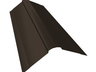 Планка конька фигурного 150x150 0,5 Satin с пленкой RR 32 темно-коричневый 0 - в «Монолит-Металлопрокат».