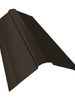 Планка конька фигурного 150x150 0,5 Satin с пленкой RR 32 темно-коричневый - в «Монолит-Металлопрокат».