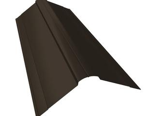 Планка конька фигурного 150x150 0,5 Satin с пленкой RR 32 темно-коричневый