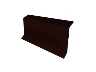 Планка примыкание в штробу 60 Grand Line 0,5 GreenСoat Pural с пленкой RR 32 темно-коричневый (RAL 8019 серо-коричневый) 0 - в «Монолит-Металлопрокат».