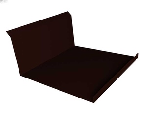 Планка примыкания нижняя 20х122х260х15 0,5 GreenCoat Pural BT с пленкой RR 32 темно-коричневый (RAL 8019 серо-коричневый) 0 - в «Монолит-Металлопрокат».