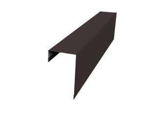 Планка торцевая фасад фальц 0,5 Satin с пленкой RR 32 темно-коричневый 0 - в «Монолит-Металлопрокат».