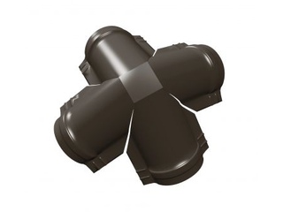 Четверник конька полукруглого Rooftop Matte с пленкой RR 32 темно-коричневый 0 - в «Монолит-Металлопрокат».