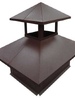 Дымник на трубу двойной 520х390мм 0,5 GreenCoat Pural BT с пленкой RR 32 темно-коричневый (RAL 8019 серо-коричневый) - в «Монолит-Металлопрокат».