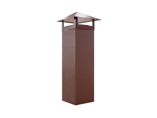 Кожух на трубу прямой д1665/ш1065/в955 0,5 GreenCoat Pural BT, matt с пленкой RR 32 темно-коричневый (RAL 8019 серо-коричневый)