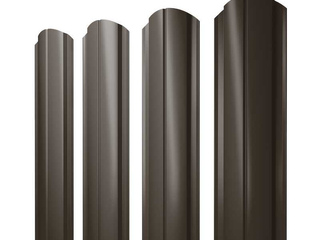 Штакетник Полукруглый Slim фигурный Grand Line 0,5 GreenCoat Pural BT, matt RR 32 Темно-Коричневый