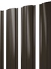 Штакетник Полукруглый Slim Grand Line 0,5 Quarzit RR 32 Темно-Коричневый - в «Монолит-Металлопрокат».