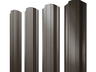 Штакетник Прямоугольный фигурный Grand Line 0,5 GreenCoat Pural BT RR 32 Темно-Коричневый, Серо-Коричневый 0 - в «Монолит-Металлопрокат».