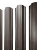 Штакетник Прямоугольный фигурный Grand Line 0,5 GreenCoat Pural BT RR 32 Темно-Коричневый, Серо-Коричневый - в «Монолит-Металлопрокат».